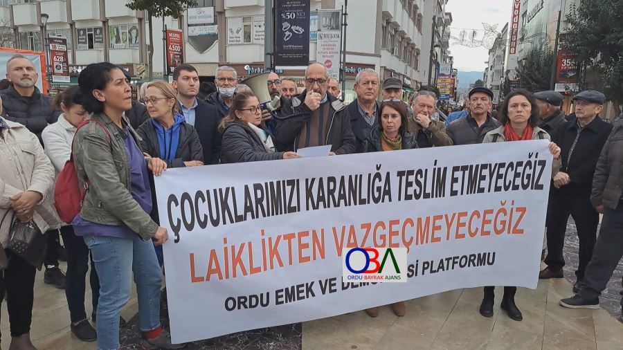 Ordu Emek ve Demokrasi Platformu üyeleri, çocuk istismarlarına tepki gösterdi.