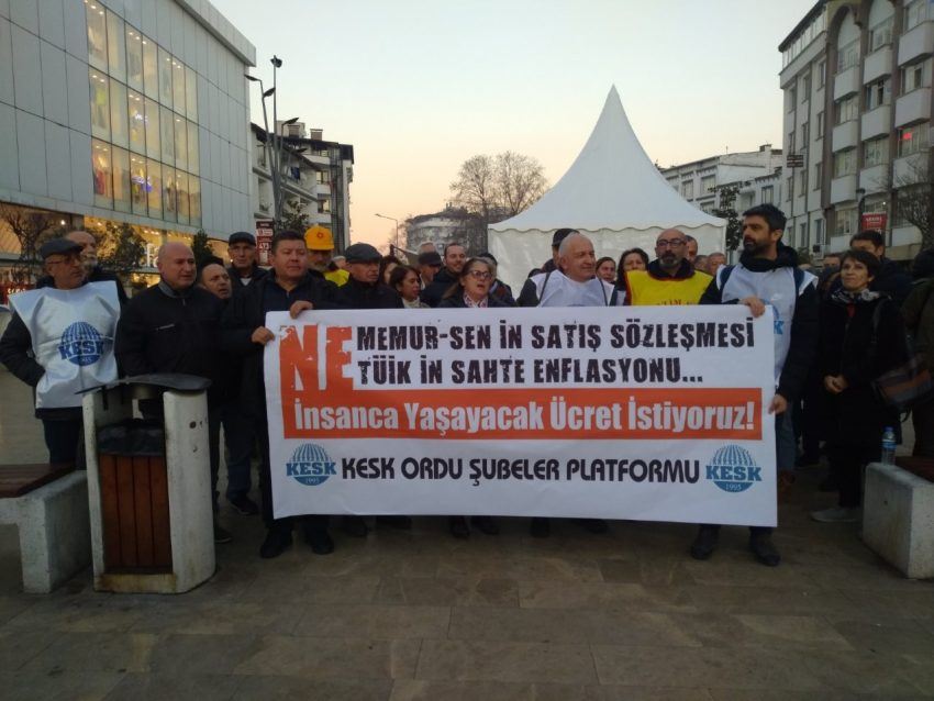  KESK Ordu Şubeler Platformu üyelerinden basın açıklaması