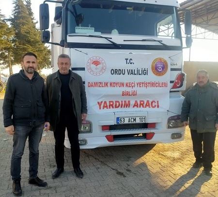 Deprem bölgesindeki hayvanlara 1 tır yem