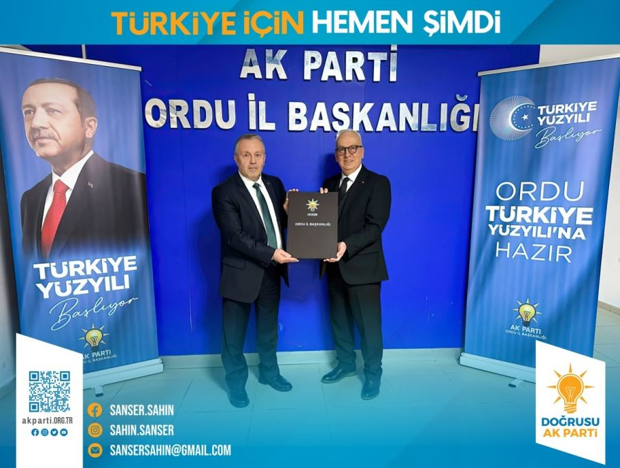 Şanser Şahin, AK Parti’den milletvekili aday adaylığı başvurusu yaptı