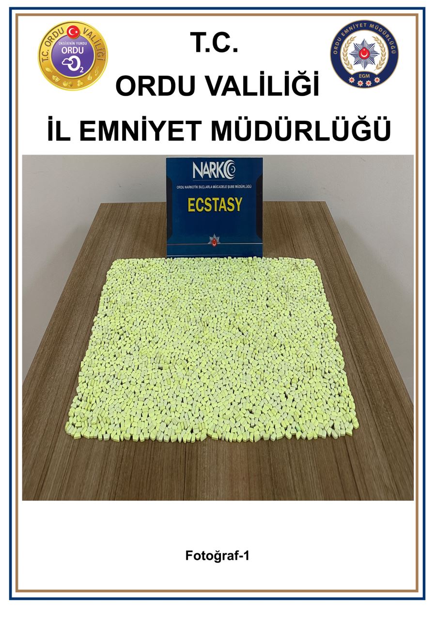 3 bin ecstasy hapla yakalanan şüpheli tutuklandı