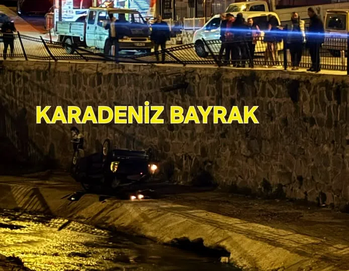 Altınordu’da Otomobil Dereye Uçtu: 2 Yaralı
