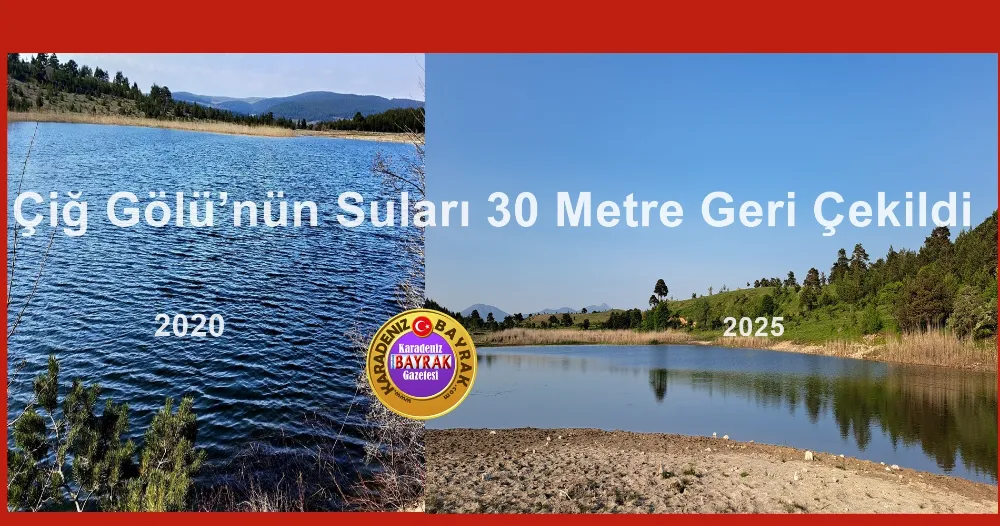 Çığ Gölü’nün suyu 30 metre geri çekildi