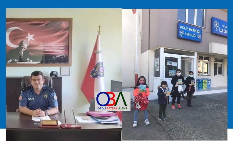 Piraziz Emniyetinden öğrencilere  hediye kitap