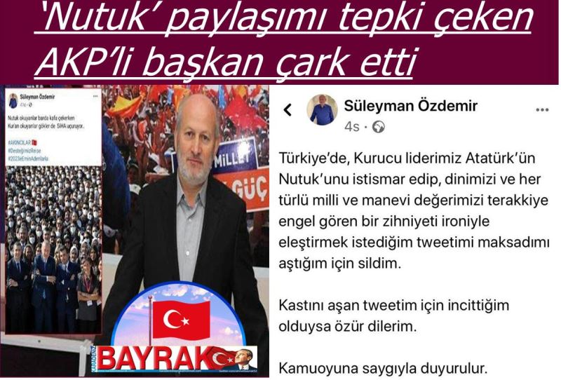 AKP’li başkan çark etti